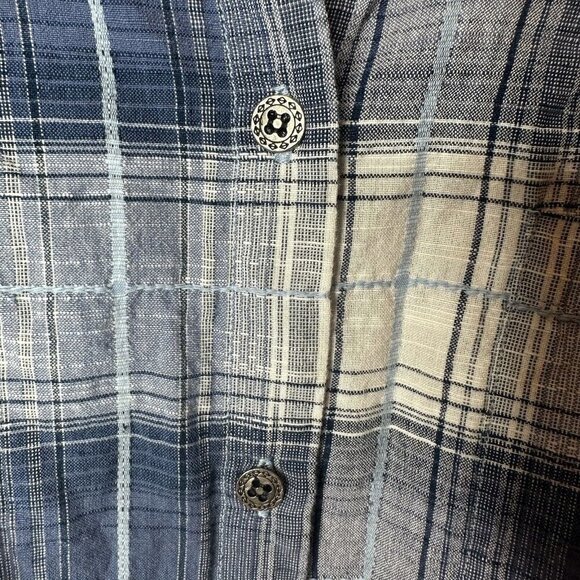 Vintage Angelique Women’s Long Sleeve Plaid Checked Button‎ Up Shirt Size 3X - Picture 4 of 9